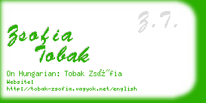 zsofia tobak business card